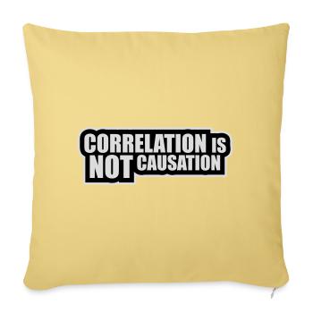 Correlation Is Not Causation Nerd Science - Sofa pillowcase 17,3'' x 17,3'' (45 x 45 cm) - washed yellow - Front