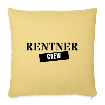 Équipage retraité - Équipe de cadeaux de retraite - Housse de coussin décorative 45 x 45 cm - jaune délavé - Devant
