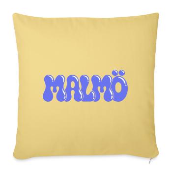 Malmö Retro Blue Periwinkle Wildleder - Sofakissenbezug 45 x 45 cm - Hellgelb - Vorne