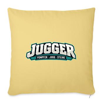Jugger Logo Retro Neon Stil - Sofakissenbezug 45 x 45 cm - Hellgelb - Vorne