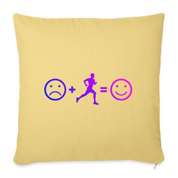 Gift idea for a running with running - Sofa pillowcase 17,3'' x 17,3'' (45 x 45 cm) - washed yellow - Front