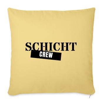 Shift Crew - Shift Work Colleagues Night Shift - Sofa pillowcase 17,3'' x 17,3'' (45 x 45 cm) - washed yellow - Front