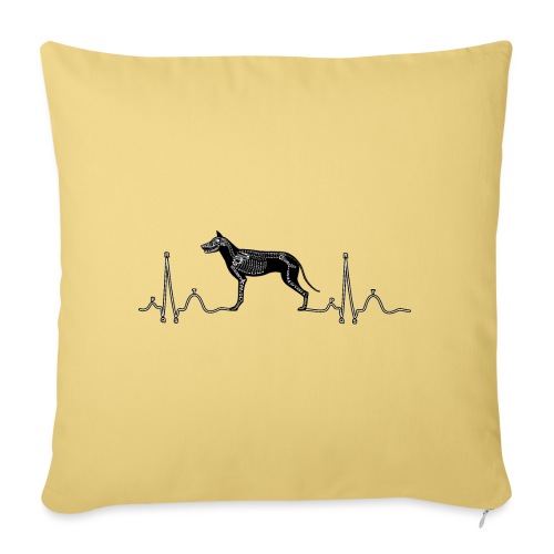 ECG con cane - Copricuscino per divano, 45 x 45 cm