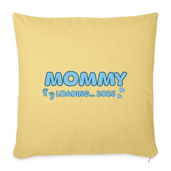 Mommy Loading 2026 - Sofakissenbezug 45 x 45 cm - Hellgelb - Vorne