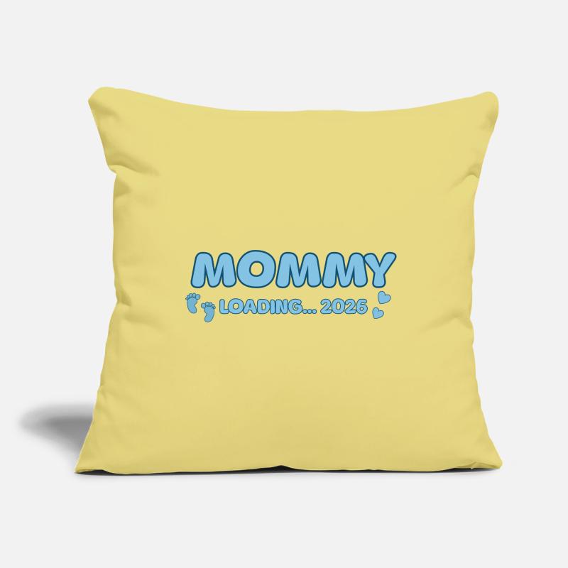 Mommy Loading 2026 Sofakissenbezug 45 x 45 cm