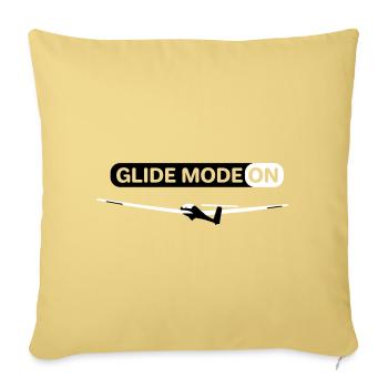 Glider Gliding Gliding Glider - Sofa pillowcase 17,3'' x 17,3'' (45 x 45 cm) - washed yellow - Front