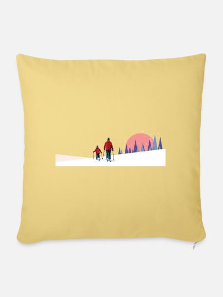 Backcountry Ski Team - Sofakissenbezug 45 x 45 cm - Hellgelb