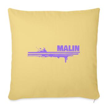 Cadeau pour Malin - Housse de coussin décorative 45 x 45 cm - jaune délavé - Devant