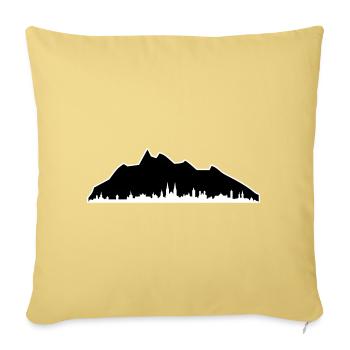 Pilatus Luzern Kontur - Sofakissenbezug 45 x 45 cm - Hellgelb - Vorne