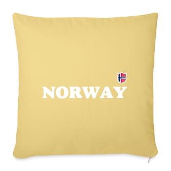 Norway Bold Flagcrest Graphic - Sofa pillowcase 17,3'' x 17,3'' (45 x 45 cm) - washed yellow - Front