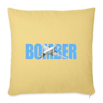 Blouson aviateur Tu-160 - Housse de coussin décorative 45 x 45 cm - jaune délavé - Devant