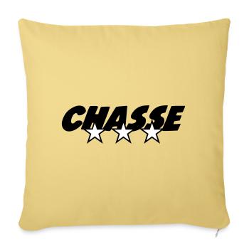 Chasse - Chasseur - Housse de coussin décorative 45 x 45 cm - jaune délavé - Devant