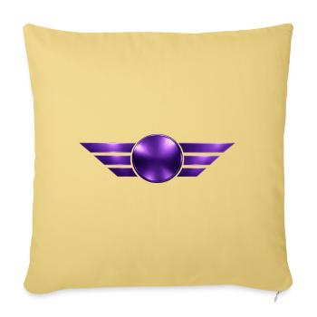Customise the purple wing emblem - Sofa pillowcase 17,3'' x 17,3'' (45 x 45 cm) - washed yellow - Front