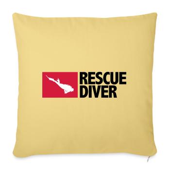 Rescue Diver - Sofa pillowcase 17,3'' x 17,3'' (45 x 45 cm) - washed yellow - Front