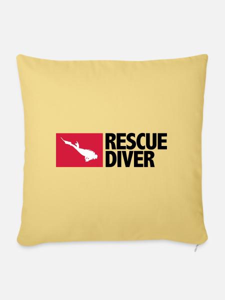 Rescue Diver - Sofakissenbezug 45 x 45 cm - Hellgelb
