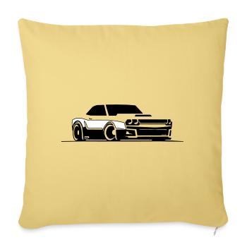 Challenger SRT Hellcat - Sofa pillowcase 17,3'' x 17,3'' (45 x 45 cm) - washed yellow - Front