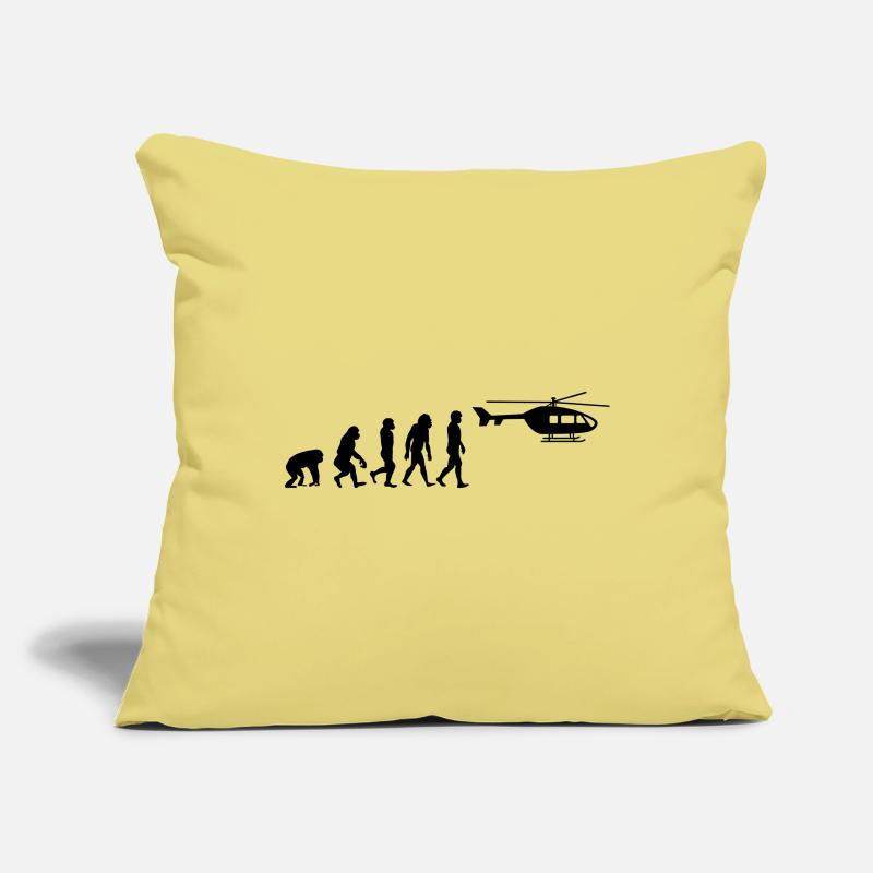 Hubschrauber Pilot Evolution Steinzeit Sofakissenbezug 45 x 45 cm
