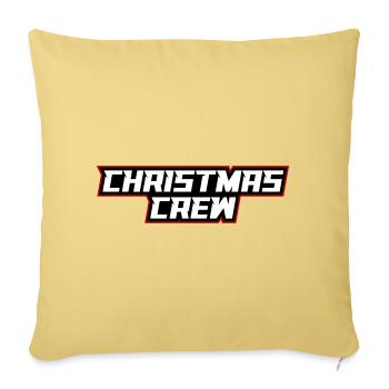 Christmas Crew Weihnachten - Sofa pillowcase 17,3'' x 17,3'' (45 x 45 cm) - washed yellow - Front