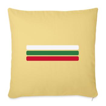 Bulgaria Flag Minimal - Flag Fan Stripe Desi - Sofa pillowcase 17,3'' x 17,3'' (45 x 45 cm) - washed yellow - Front