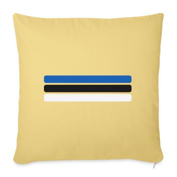 Estland Flagge Minimal - Fahne Fan Streifen Design - Sofakissenbezug 45 x 45 cm - Hellgelb - Vorne