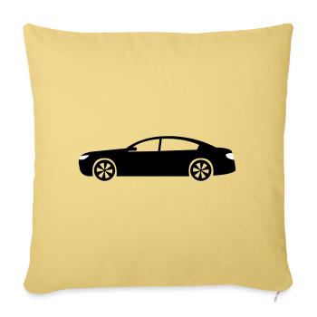 Voiture - Housse de coussin décorative 45 x 45 cm - jaune délavé - Devant