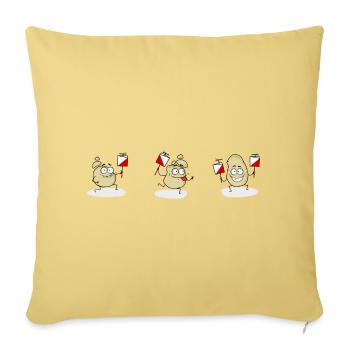 Orienteering [03] [orienteering] [PX] - Sofa pillowcase 17,3'' x 17,3'' (45 x 45 cm) - washed yellow - Front
