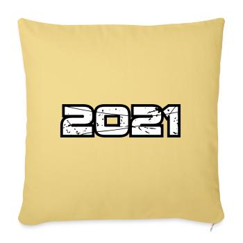 2021 - Sofa pillowcase 17,3'' x 17,3'' (45 x 45 cm) - washed yellow - Front