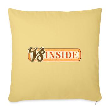 V8 Inside - Sofakissenbezug 45 x 45 cm - Hellgelb - Vorne