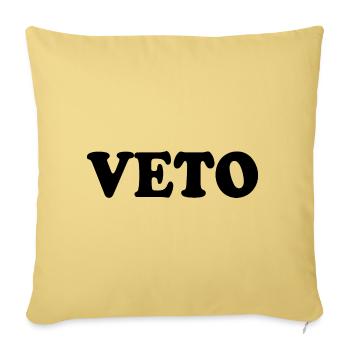 Veto - Housse de coussin décorative 45 x 45 cm - jaune délavé - Devant