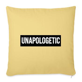 Authentiques sans vergogne - Housse de coussin décorative 45 x 45 cm - jaune délavé - Devant