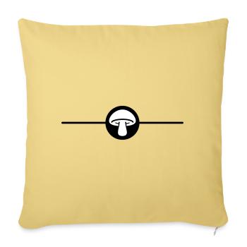 Mushroom Toadstool Icon - Sofa pillowcase 17,3'' x 17,3'' (45 x 45 cm) - washed yellow - Front