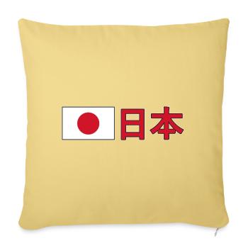 Japan - Sofakissenbezug 45 x 45 cm - Hellgelb - Vorne