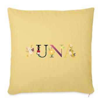 Juna - Housse de coussin décorative 45 x 45 cm - jaune délavé - Devant