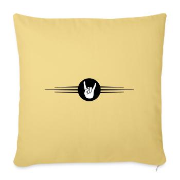 Party Hand Icon Line - Sofa pillowcase 17,3'' x 17,3'' (45 x 45 cm) - washed yellow - Front