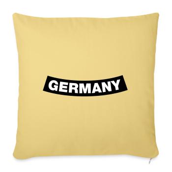 Élément du chapitre allemand (JGA MC-Rocker-Design) - Housse de coussin décorative 45 x 45 cm - jaune délavé - Devant