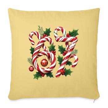 Candy 67 Weihnachtsdesign - Sofakissenbezug 45 x 45 cm - Hellgelb - Vorne