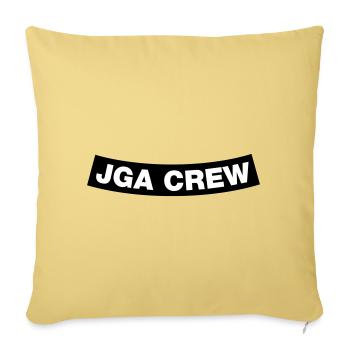 Fond d’élément d’équipage d’enterrement de vie de garçon (MC Rocker Cowl Design) - Housse de coussin décorative 45 x 45 cm - jaune délavé - Devant