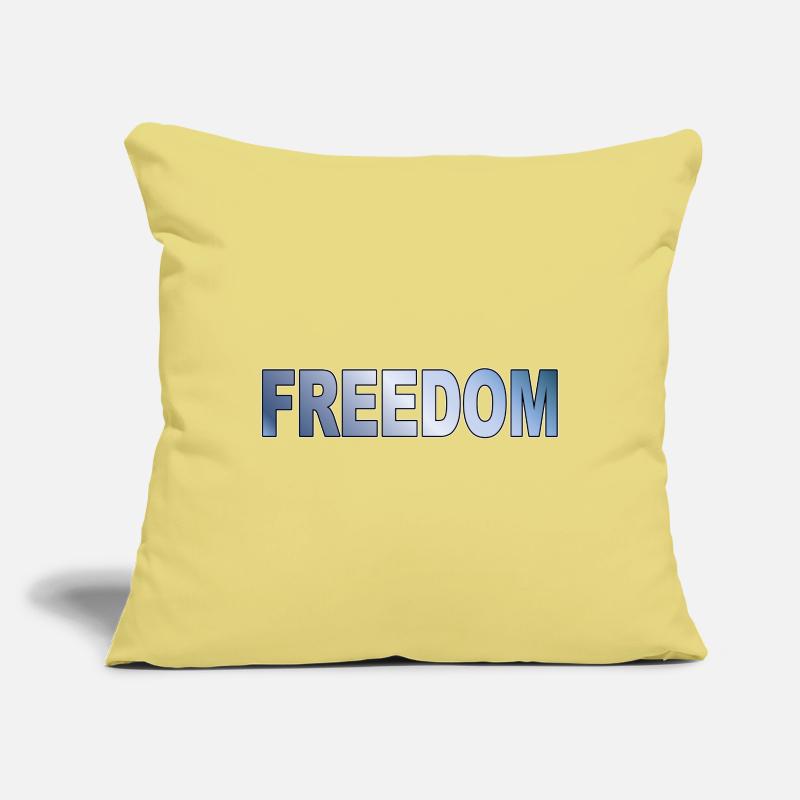 Conception de la Déclaration de Typographie de la Liberté Housse de coussin décorative 45 x 45 cm