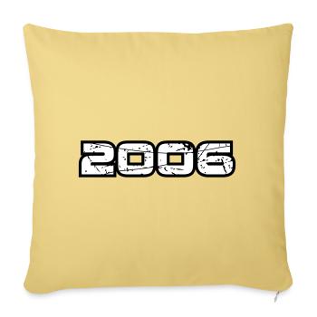 2006 - Sofa pillowcase 17,3'' x 17,3'' (45 x 45 cm) - washed yellow - Front