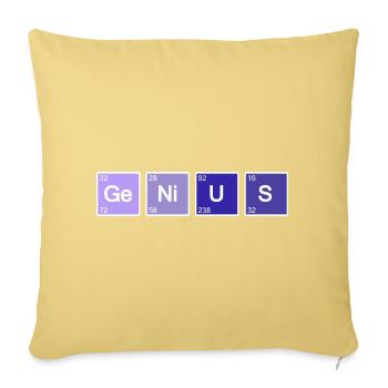 Genius Nerd Geek - Housse de coussin décorative 45 x 45 cm - jaune délavé - Devant