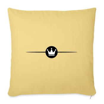 Ligne de la couronne - Housse de coussin décorative 45 x 45 cm - jaune délavé - Devant