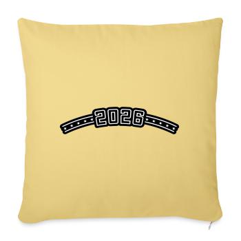 Résumé 2026 - Housse de coussin décorative 45 x 45 cm - jaune délavé - Devant