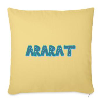 ARARAT - Sofa pillowcase 17,3'' x 17,3'' (45 x 45 cm) - washed yellow - Front