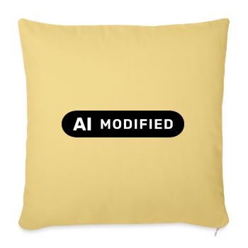 AI Modified - Sofa pillowcase 17,3'' x 17,3'' (45 x 45 cm) - washed yellow - Front