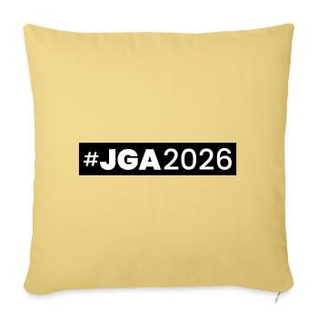 Jga 2026 Enterrement de vie de garçon - Housse de coussin décorative 45 x 45 cm - jaune délavé - Devant