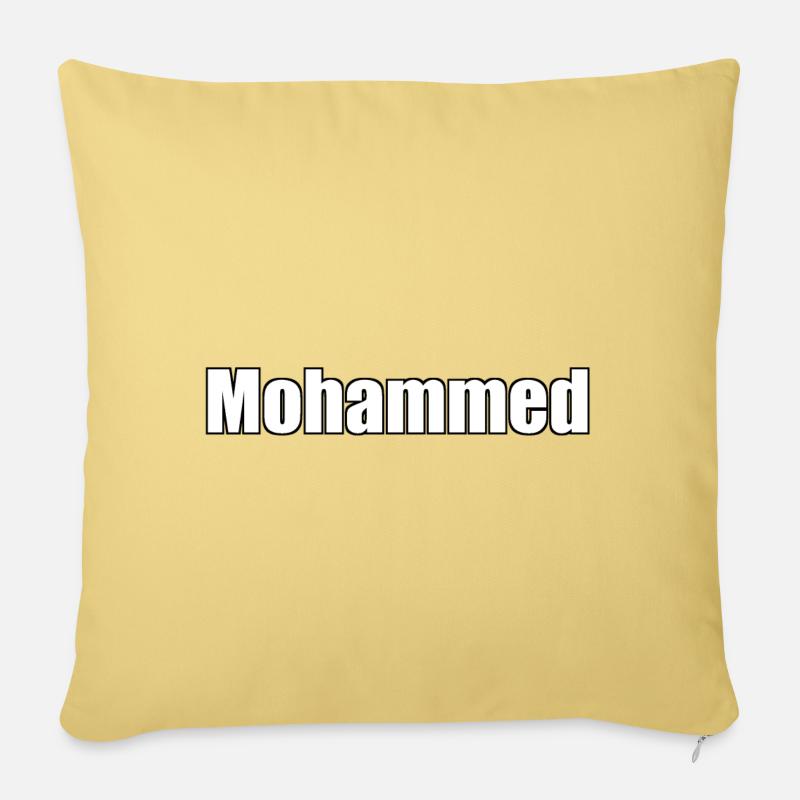 Muhammad - (Menschenname) - Sofakissenbezug 45 x 45 cm - Hellgelb