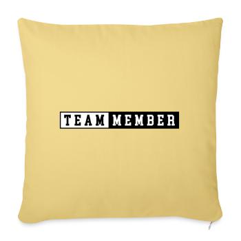 Team Member - Sofa pillowcase 17,3'' x 17,3'' (45 x 45 cm) - washed yellow - Front