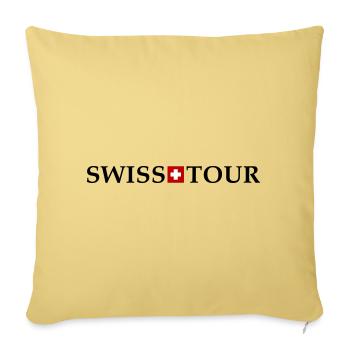 Tour Suisse - Housse de coussin décorative 45 x 45 cm - jaune délavé - Devant