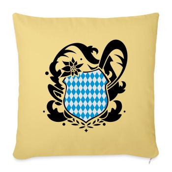 A Bavarian emblem - Sofa pillowcase 17,3'' x 17,3'' (45 x 45 cm) - washed yellow - Front