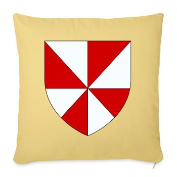 Blason du Gâtinais - Housse de coussin décorative 45 x 45 cm - jaune délavé - Devant